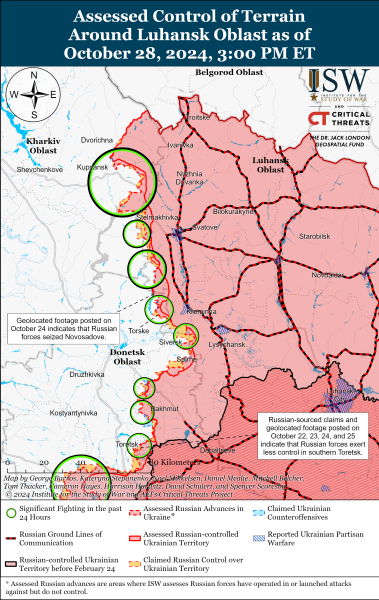 Російські війська просунулися поблизу Куп’янська та Покровська: аналіз карти боїв від ISW - INFBusiness