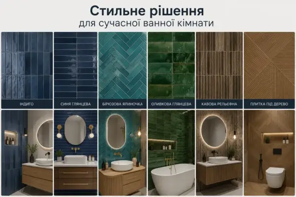 Плитка для яскравих акцентів у ванній